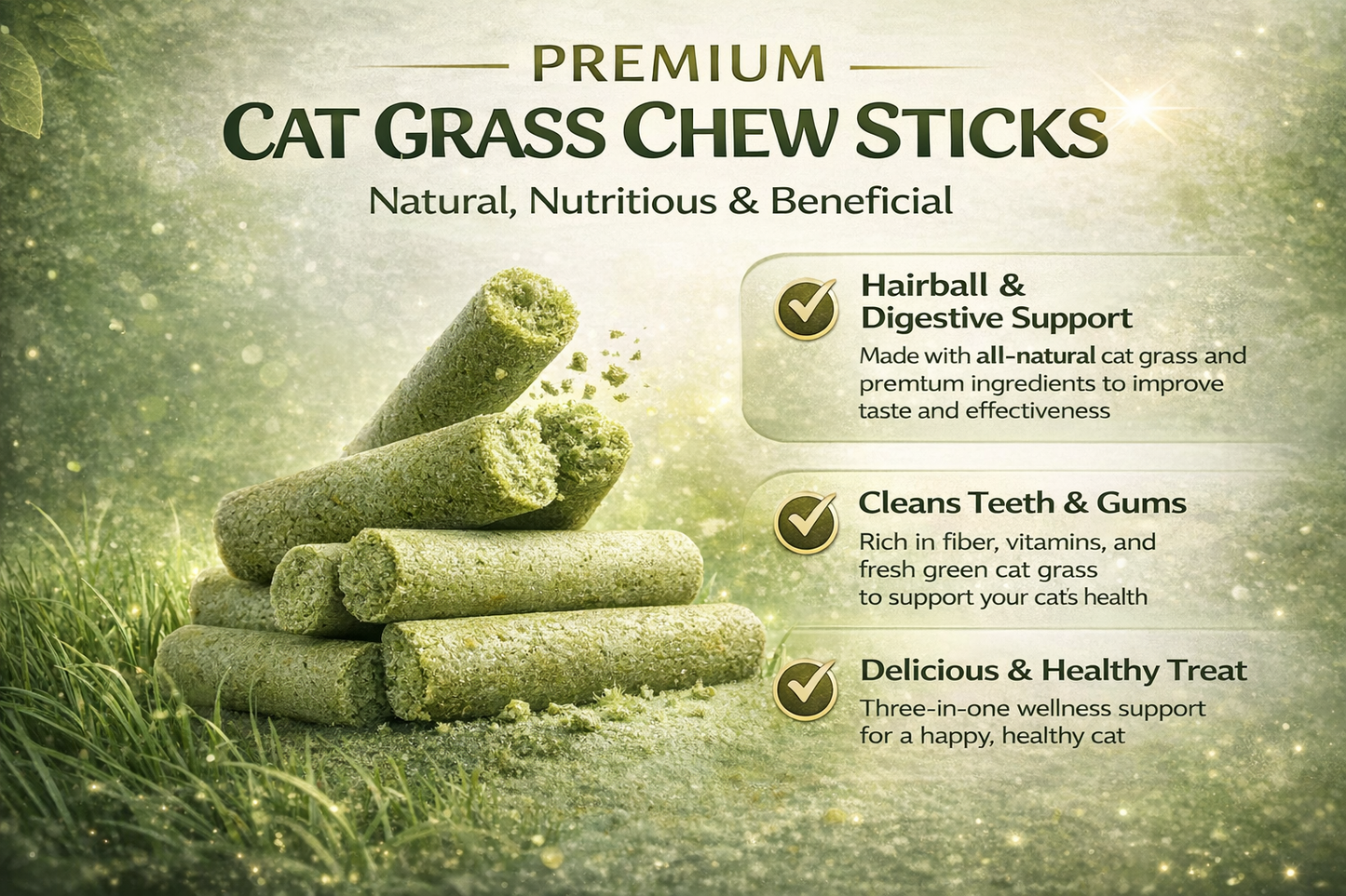 NewGen Cat Grass Chew Stick
