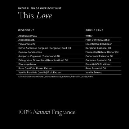 This Love (Rose & Vanilla) Body Mist