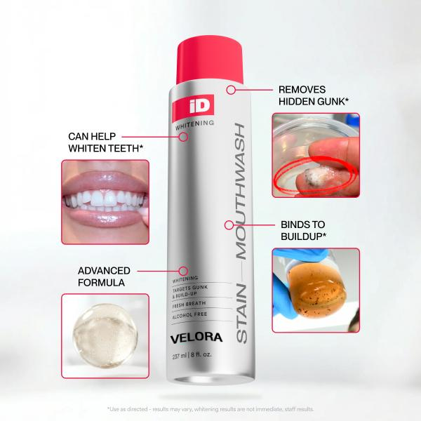 VELORA Stain Whitening Mouthwash | Brighten Your Smile & Freshen Your Breath with Essential Oils 237ml-JAY