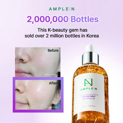 AMPLE:N Peptide Shot 2X Ampoule 3.38 fl.oz. - Intensive Age Defying with Peptide Threads